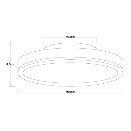 Globo - prigušivo LED stropno svjetlo LED/40W/230V 2700-6500K promjer 60 cm + daljinski upravljač