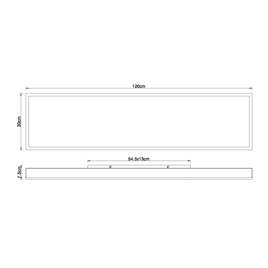 Globo - LED prigušivo stropno svjetlo LED/36W/230V 2700-6500K 30x120 cm + daljinski upravljač