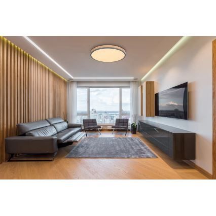 Globo - LED Prigušiva stropna svjetiljka LED/40W/230V 2700-6500K pr. 60 cm + daljinski upravljač smeđa/siva