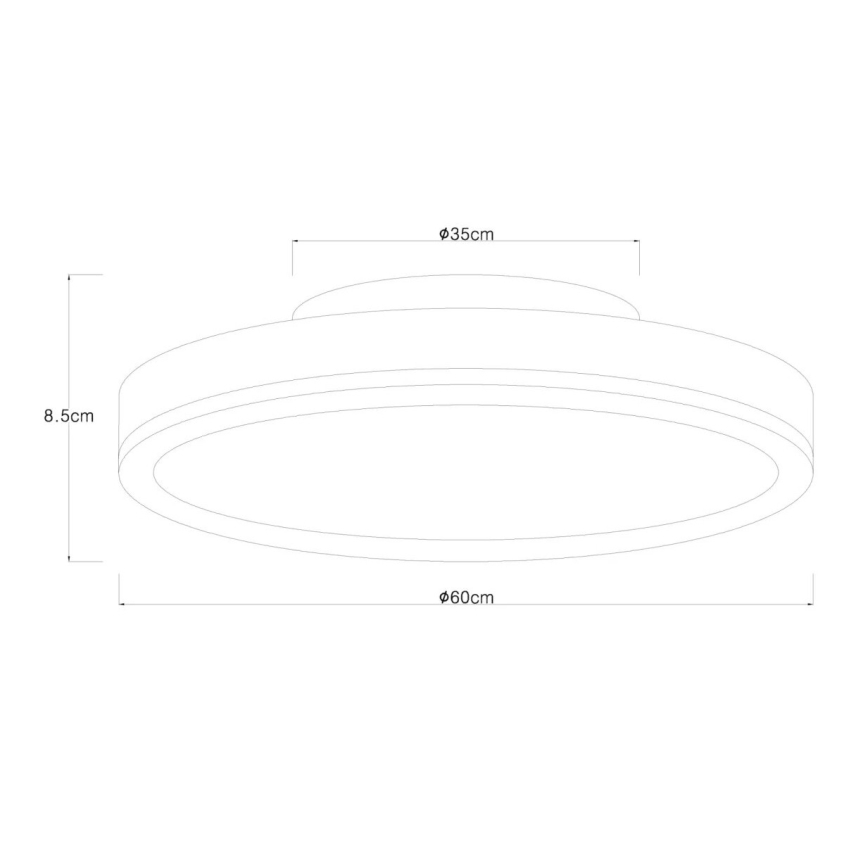 Globo - LED Prigušiva stropna svjetiljka LED/40W/230V 2700-6500K pr. 60 cm + daljinski upravljač smeđa/siva