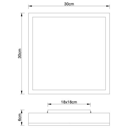 Globo - LED Stropna svjetiljka LED/12W/230V 30x30 cm smeđa