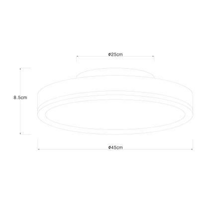 Globo - LED Stropna svjetiljka LED/24W/230V pr. 45 cm smeđa