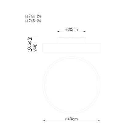 Globo - LED Prigušiva stropna svjetiljka LED/24W/230V 3000-6000K + daljinski upravljač