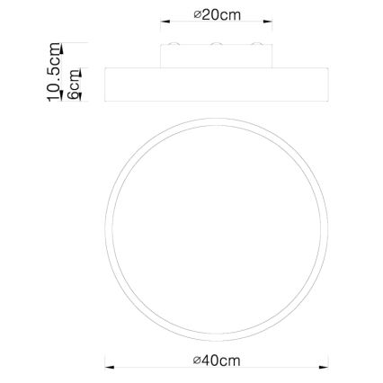 Globo - LED Prigušiva stropna svjetiljka LED/24W/230V + daljinski upravljač