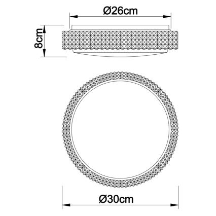 Globo - LED Stropna svjetiljka LED/12W/230V 2700/4200/6500K pr. 30 cm