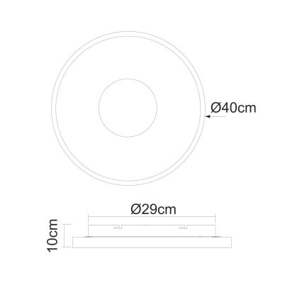 Globo - LED Prigušiva stropna svjetiljka LED/30W/230V + daljinski upravljač