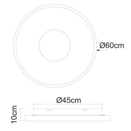 Globo - LED Prigušiva stropna svjetiljka LED/42W/230V 2700-6000K + daljinski upravljač