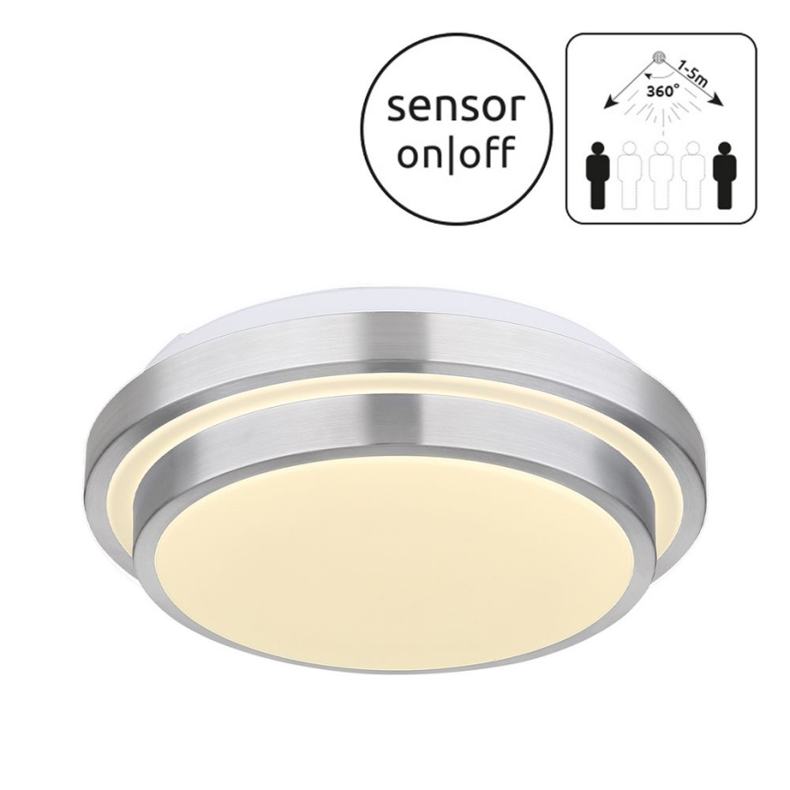 Globo - LED Stropna svjetiljka za kupaonicu sa senzorom LED/18W/230V IP44