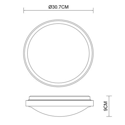 Globo - LED stropna svjetiljka LED/12W/230V 307 mm 3000/4500/6000K