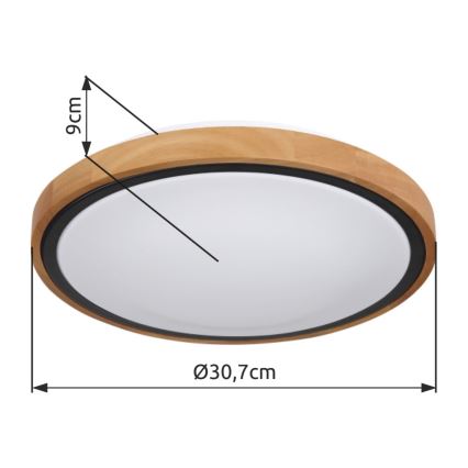 Globo - LED stropna svjetiljka LED/12W/230V 307 mm 3000/4500/6000K