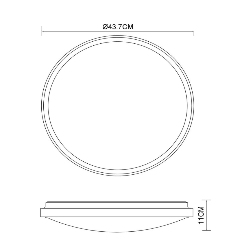 Globo - LED Stropna svjetiljka LED/24W/230V 3000/4500/6000K pr. 43,7 cm
