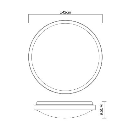 Globo - LED Stropna svjetiljka LED/24W/230V 3000/4500/6000K pr. 42 cm