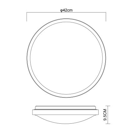 Globo - LED Stropna svjetiljka LED/24W/230V 3000/4500/6000K pr. 42 cm