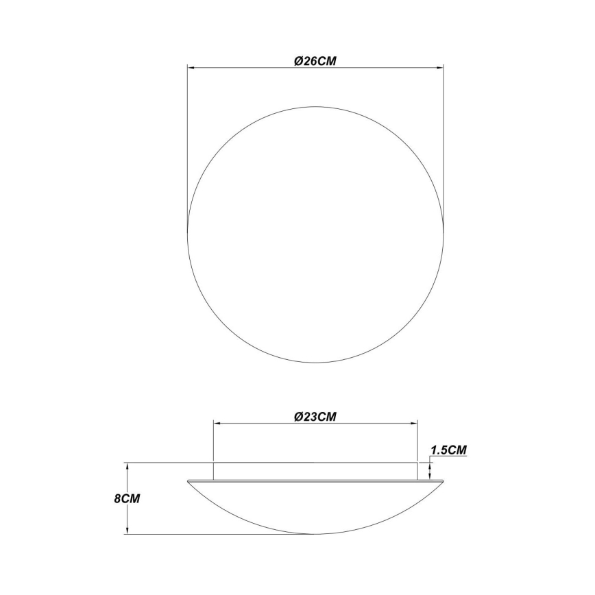 Globo - LED stropna svjetiljka 16W/230V, 3000K, promjer 26 cm