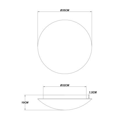 Globo - LED stropna svjetiljka LED/24W/230V 3000K pr. 35 cm
