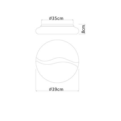 Globo - LED Stropna svjetiljka LED/24W/230V 3000/4200/6000K pr. 39 cm