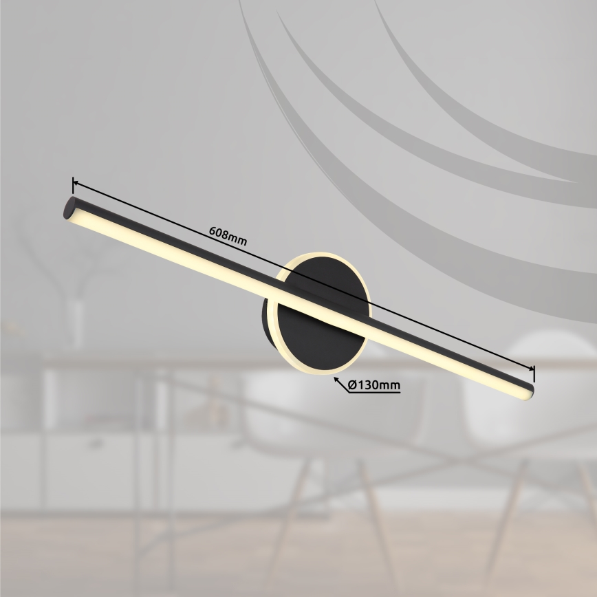 Globo - LED Rasvjeta za ogledalo u kupaonici LED/10W/230V 60,8 cm IP44 crna