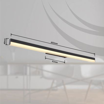 Globo - LED Zidna svjetiljka LED/18W/230V 3000/6000K 80 cm crna