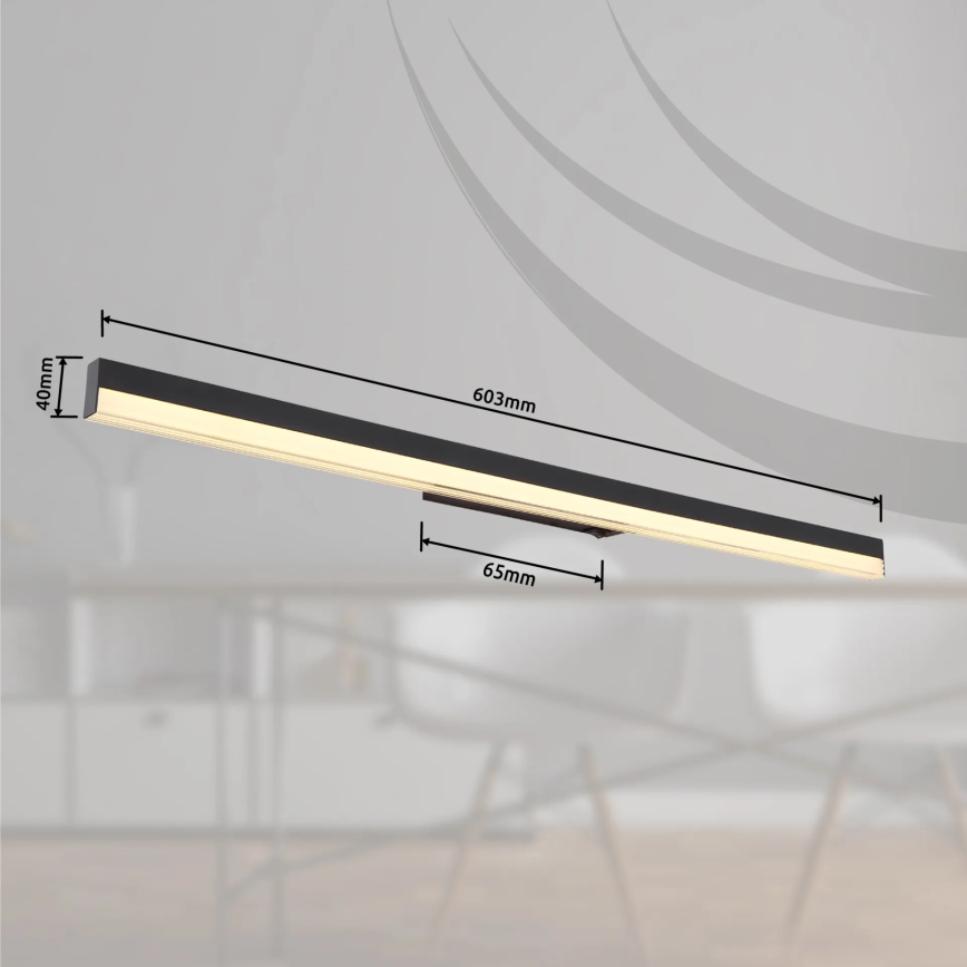 Globo - LED Zidna svjetiljka LED/18W/230V 3000/6000K 80 cm crna