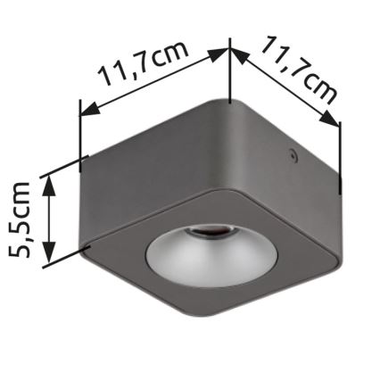 Globo - LED Stropna svjetiljka LED/6,5W/230V 11,7x11,7 cm