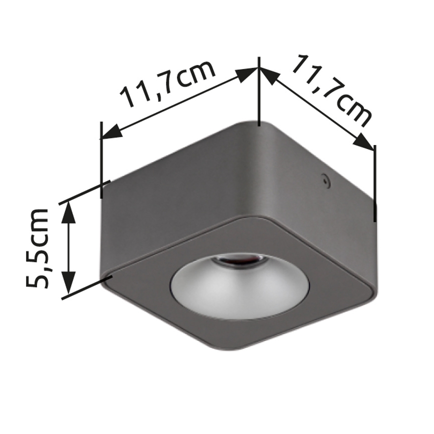 Globo - LED Stropna svjetiljka LED/6,5W/230V 11,7x11,7 cm