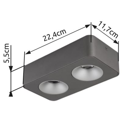 Globo - LED Stropna svjetiljka LED/11W/230V 11,7x22,4 cm