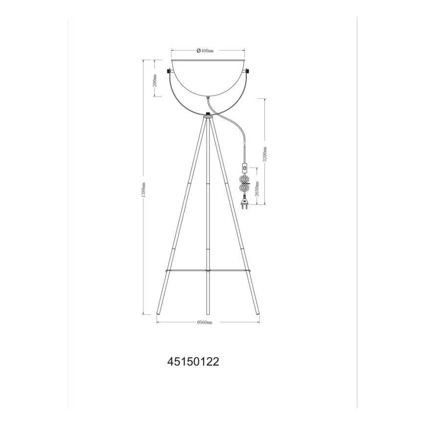 Globo - Podna lampa 1xE27/40W/230V