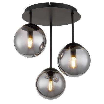 Globo - Nadgradni luster 3xE14/25W/230V crni