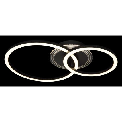 Globo - LED Stropna svjetiljka LED/30W/230V 2700/4500/6500K pr. 33x50 cm crna