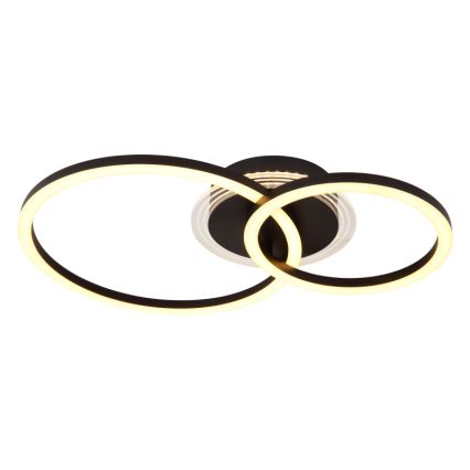 Globo - LED Stropna svjetiljka LED/30W/230V 2700/4500/6500K pr. 33x50 cm crna