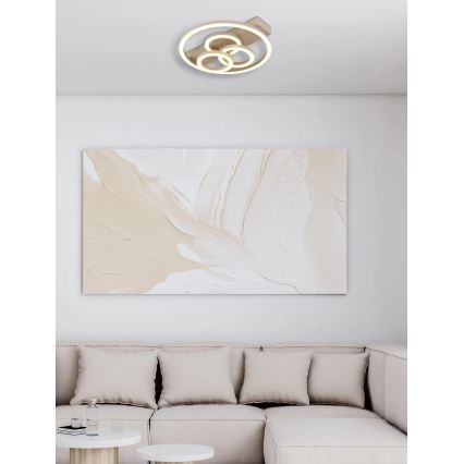 Globo - LED stropno svjetlo s prigušivanjem LED/40W/230V 2700-6500K Ø 35x33 cm bež + daljinski upravljač