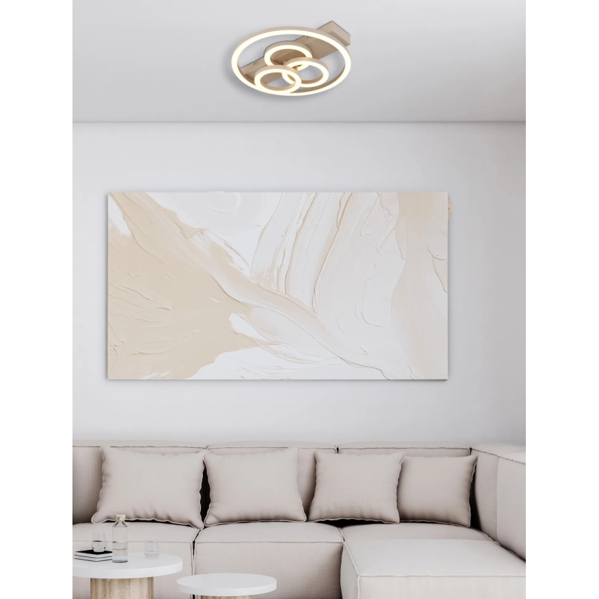Globo - LED stropno svjetlo s prigušivanjem LED/40W/230V 2700-6500K Ø 35x33 cm bež + daljinski upravljač