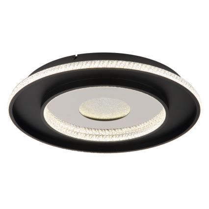 Globo - LED Prigušiva stropna svjetiljka LED/30W/230V 2700-6500K pr. 52,5 cm crna + daljinski upravljač
