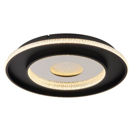 Globo - LED Prigušiva stropna svjetiljka LED/30W/230V 2700-6500K pr. 52,5 cm crna + daljinski upravljač