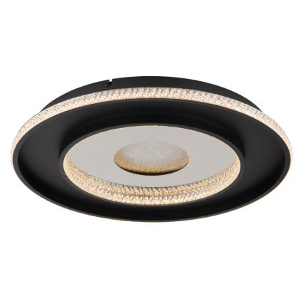 Globo - LED Prigušiva stropna svjetiljka LED/30W/230V 2700-6500K pr. 52,5 cm crna + daljinski upravljač