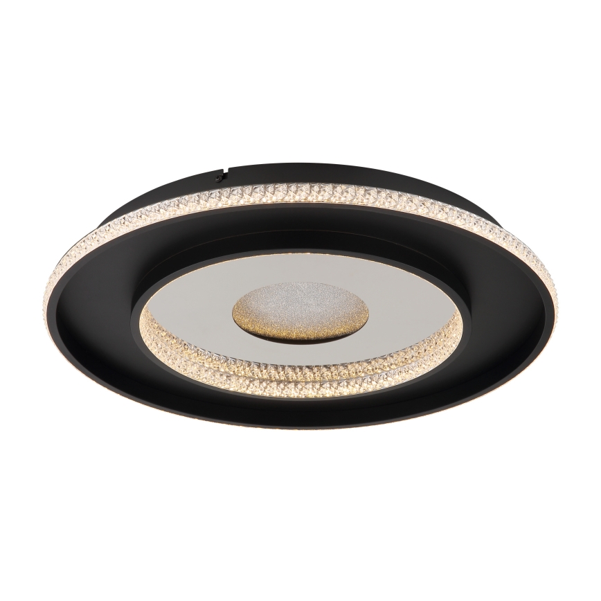 Globo - LED Prigušiva stropna svjetiljka LED/30W/230V 2700-6500K pr. 52,5 cm crna + daljinski upravljač
