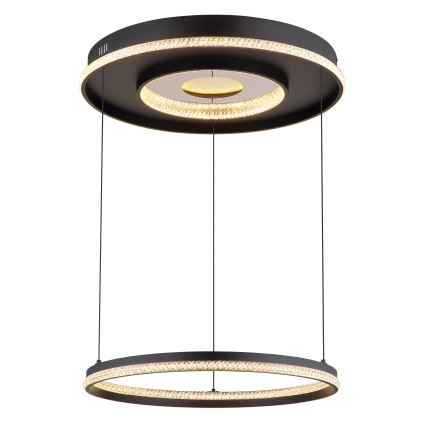 Globo - LED Prigušivi luster na sajli LED/54W/230V 2700-6500K pr. 60 cm crna + daljinski upravljač
