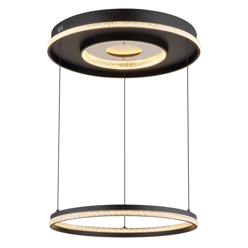 Globo - LED Prigušivi luster na sajli LED/54W/230V 2700-6500K pr. 60 cm crna + daljinski upravljač