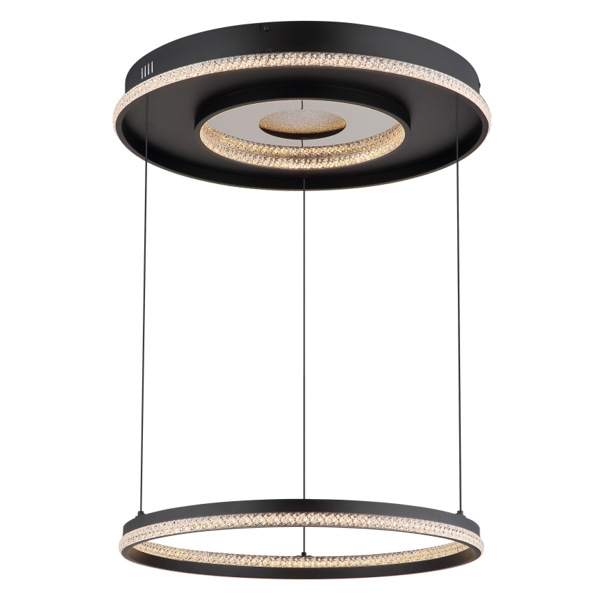 Globo - LED Prigušivi luster na sajli LED/54W/230V 2700-6500K pr. 60 cm crna + daljinski upravljač