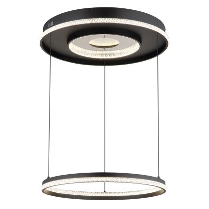 Globo - LED Prigušivi luster na sajli LED/54W/230V 2700-6500K pr. 60 cm crna + daljinski upravljač