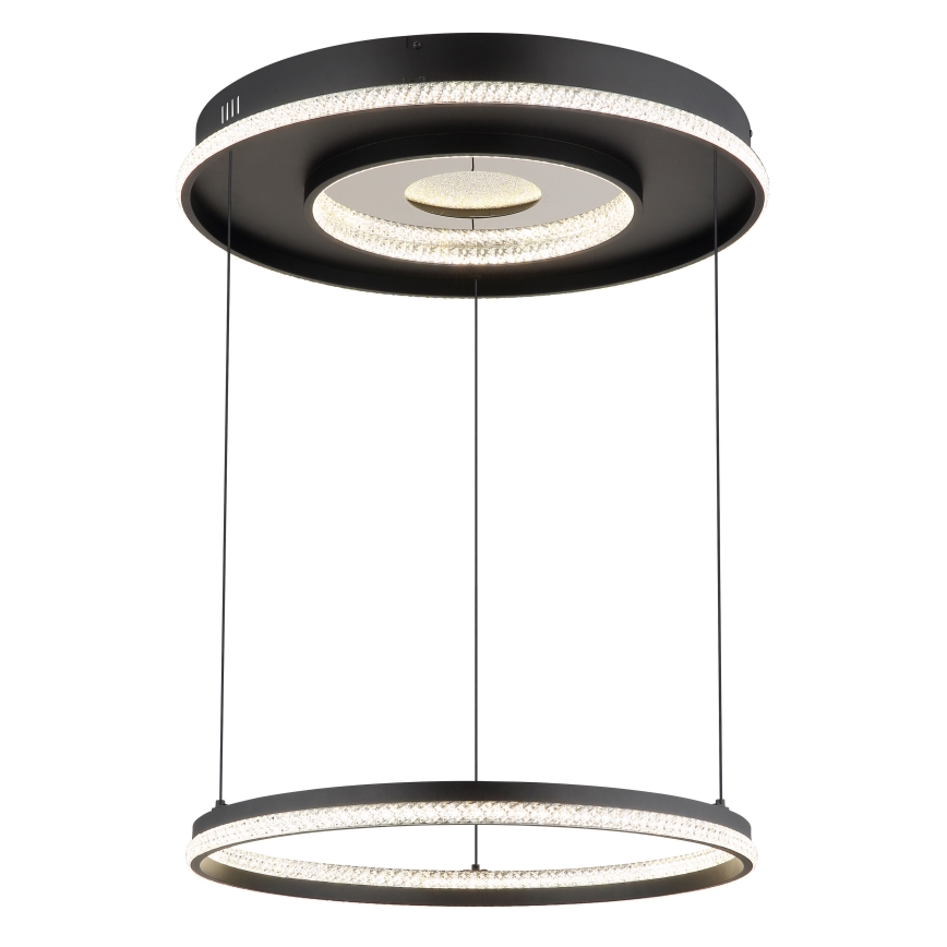 Globo - LED Prigušivi luster na sajli LED/54W/230V 2700-6500K pr. 60 cm crna + daljinski upravljač