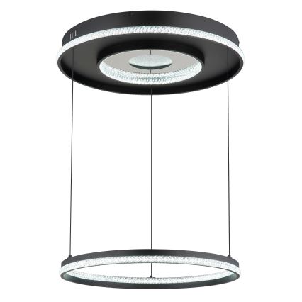 Globo - LED Prigušivi luster na sajli LED/54W/230V 2700-6500K pr. 60 cm crna + daljinski upravljač