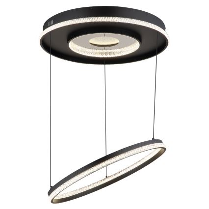 Globo - LED Prigušivi luster na sajli LED/54W/230V 2700-6500K pr. 60 cm crna + daljinski upravljač