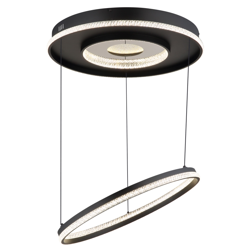 Globo - LED Prigušivi luster na sajli LED/54W/230V 2700-6500K pr. 60 cm crna + daljinski upravljač
