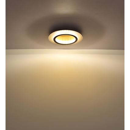 Globo - LED stropna svjetiljka LED/24W/230V 3000/4000/6500K Ø 35 cm crna