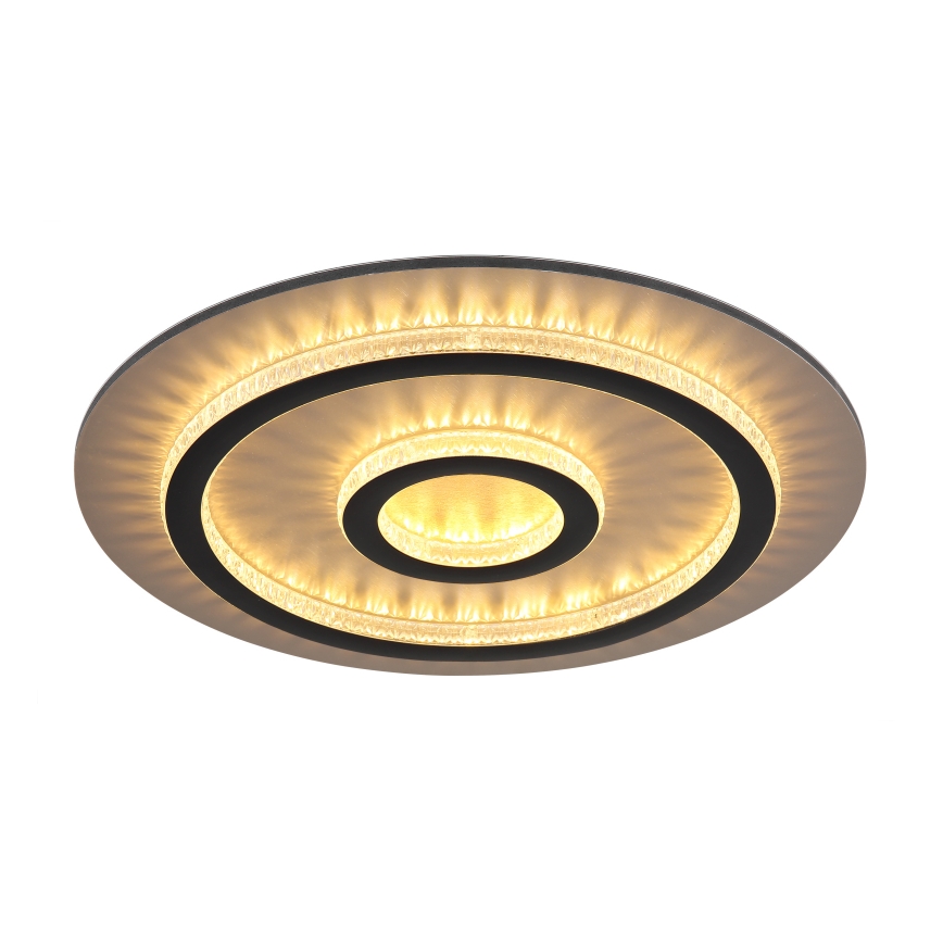 Globo - LED prigušivo stropno svjetlo LED/40W/230V 3000–6500K Ø 45 cm crne boje + daljinski upravljač