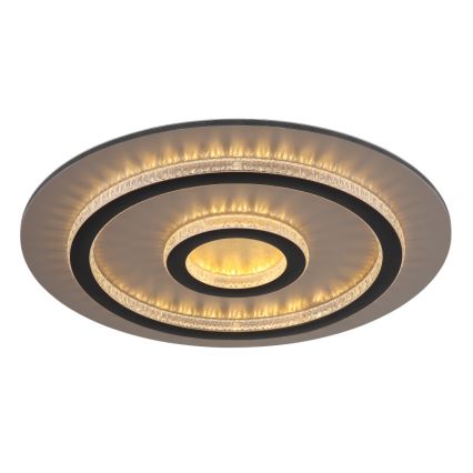 Globo - LED prigušivo stropno svjetlo LED/40W/230V 3000–6500K Ø 45 cm crne boje + daljinski upravljač