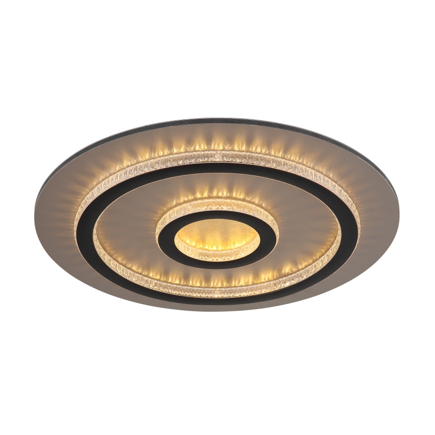 Globo - LED prigušivo stropno svjetlo LED/40W/230V 3000–6500K Ø 45 cm crne boje + daljinski upravljač