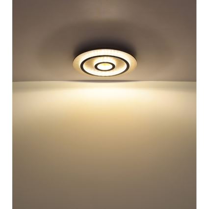 Globo - LED prigušivo stropno svjetlo LED/40W/230V 3000–6500K Ø 45 cm crne boje + daljinski upravljač