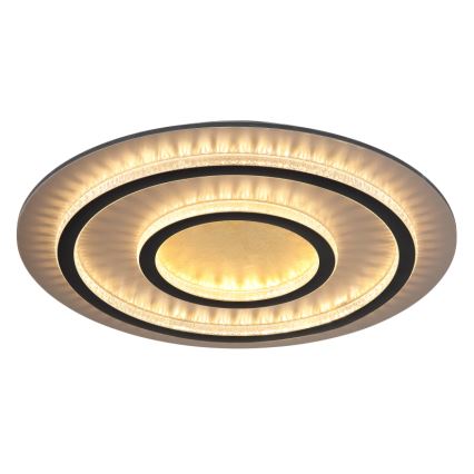 Globo - LED stropno svjetlo s prigušivanjem LED/60 W/230 V 3000–6500 K Ø 55 cm crno + daljinsko upravljanje